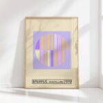 bauhaus print with pastel tones geometric pattern