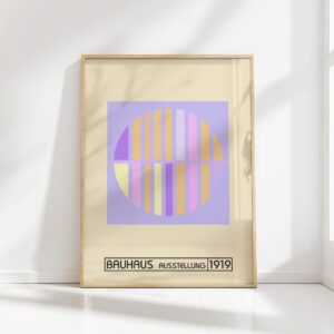 bauhaus print with pastel tones geometric pattern