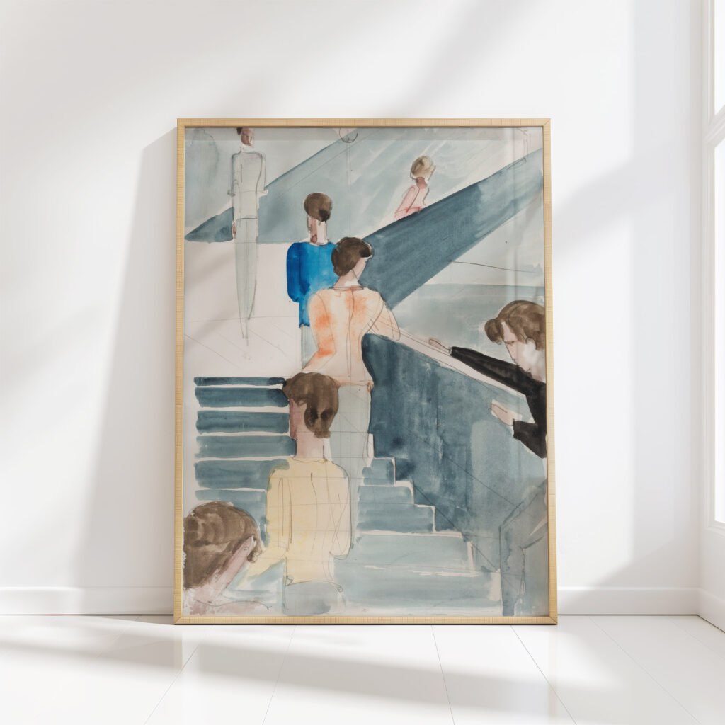 bauhaus stairway 1931 1932 oskar schlemmer high quality print 8