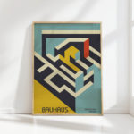 bauhaus style abstract geometric art print 2