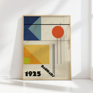bauhaus style abstract geometric art print