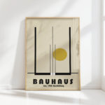 bauhaus style art print geometric minimalist design