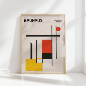 bauhaus style artwork minimalist abstract print