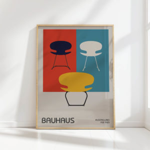 bauhaus style chair art print modern home decor