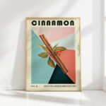 bauhaus style cinnamon sticks art print