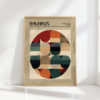 bauhaus style circle geometric art print
