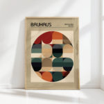 bauhaus style circle geometric art print bauhaus style circle geometric art print