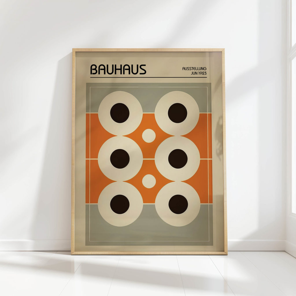 bauhaus style exhibition art decorative print