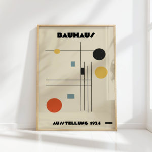 bauhaus style exhibition art print for modern decor