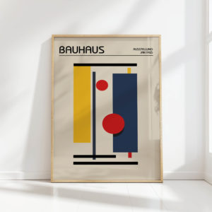 bauhaus style exhibition artwork print