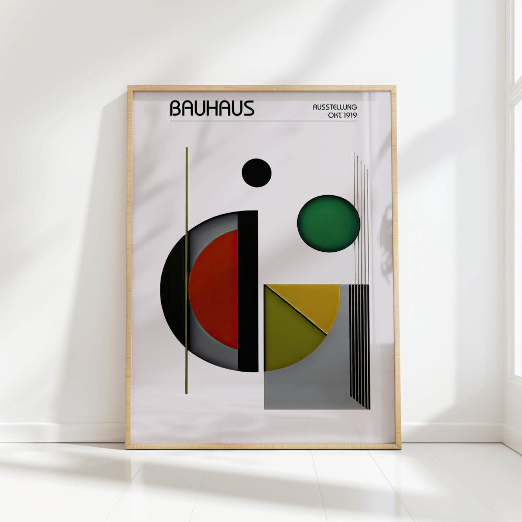 bauhaus style geometric abstract art print