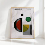 bauhaus style geometric abstract art print bauhaus style geometric abstract art print