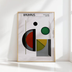 bauhaus style geometric abstract art print