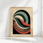 bauhaus style geometric art print for home decor