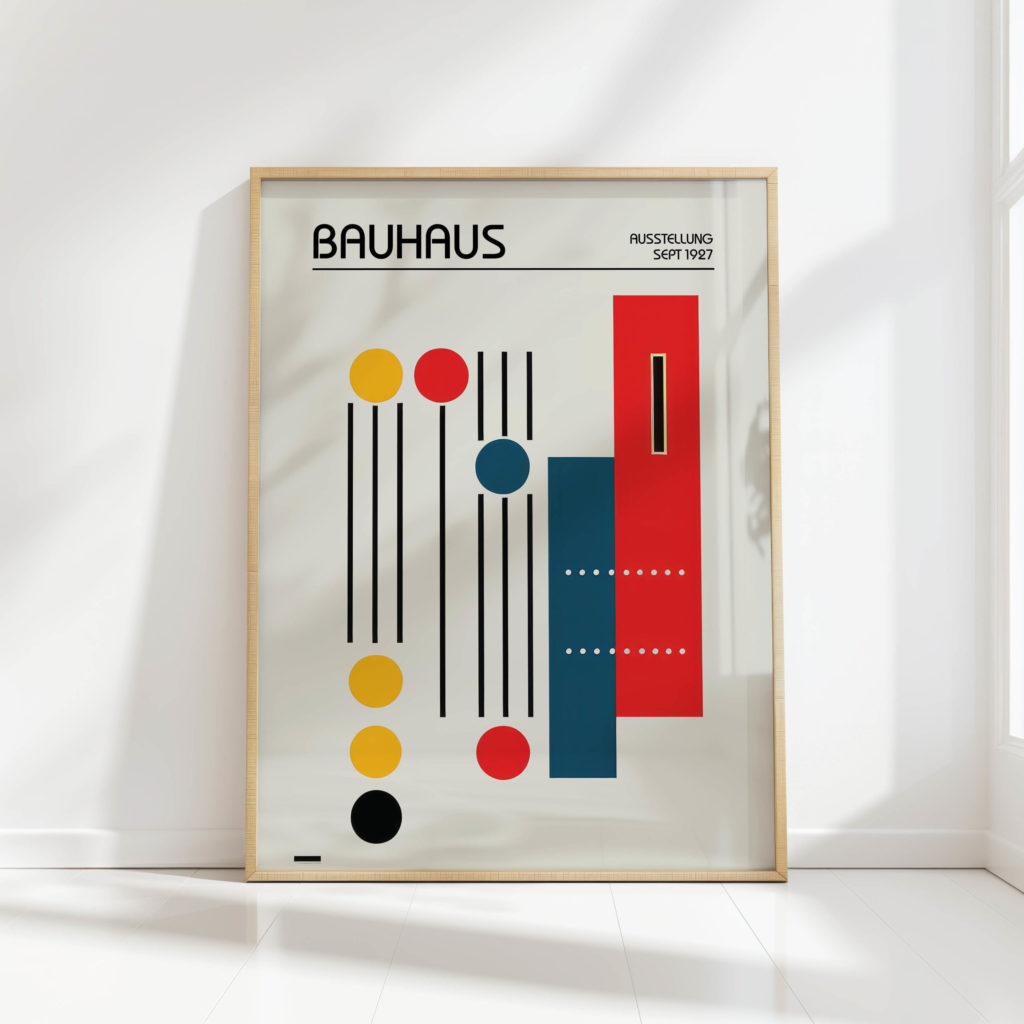 bauhaus style geometric art print for modern decor 3
