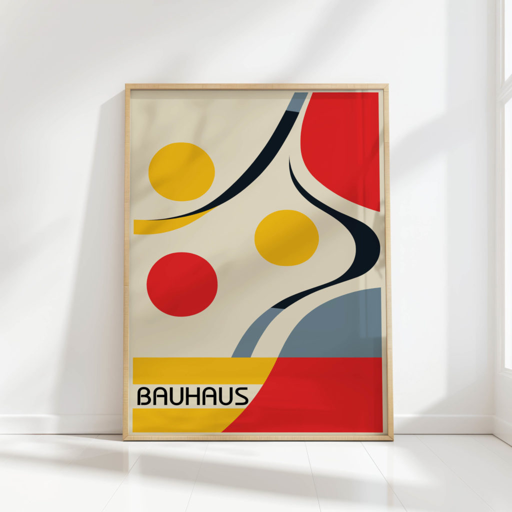 bauhaus style geometric art print for modern decor 8