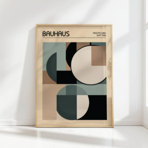 bauhaus style geometric artwork print for wall decor