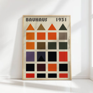 bauhaus style geometric shapes art print 2