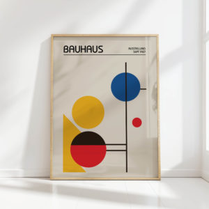 bauhaus style geometric shapes art print