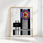 bauhaus style inspired artistic print for home decor