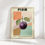 bauhaus style plum illustration artwork print