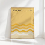 bauhaus wave design art print for modern home decor