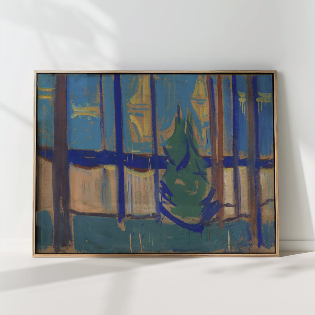 beach landscape with trees and boats 1905 06 edvard munch high quality print