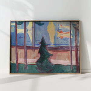 beach landscape with trees and boats 1905 1906 edvard munch high quality print