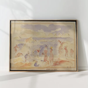 beach scene 1883 pierre auguste renoir high quality print
