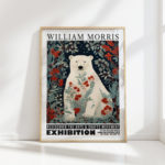 bear william morris print floral poster