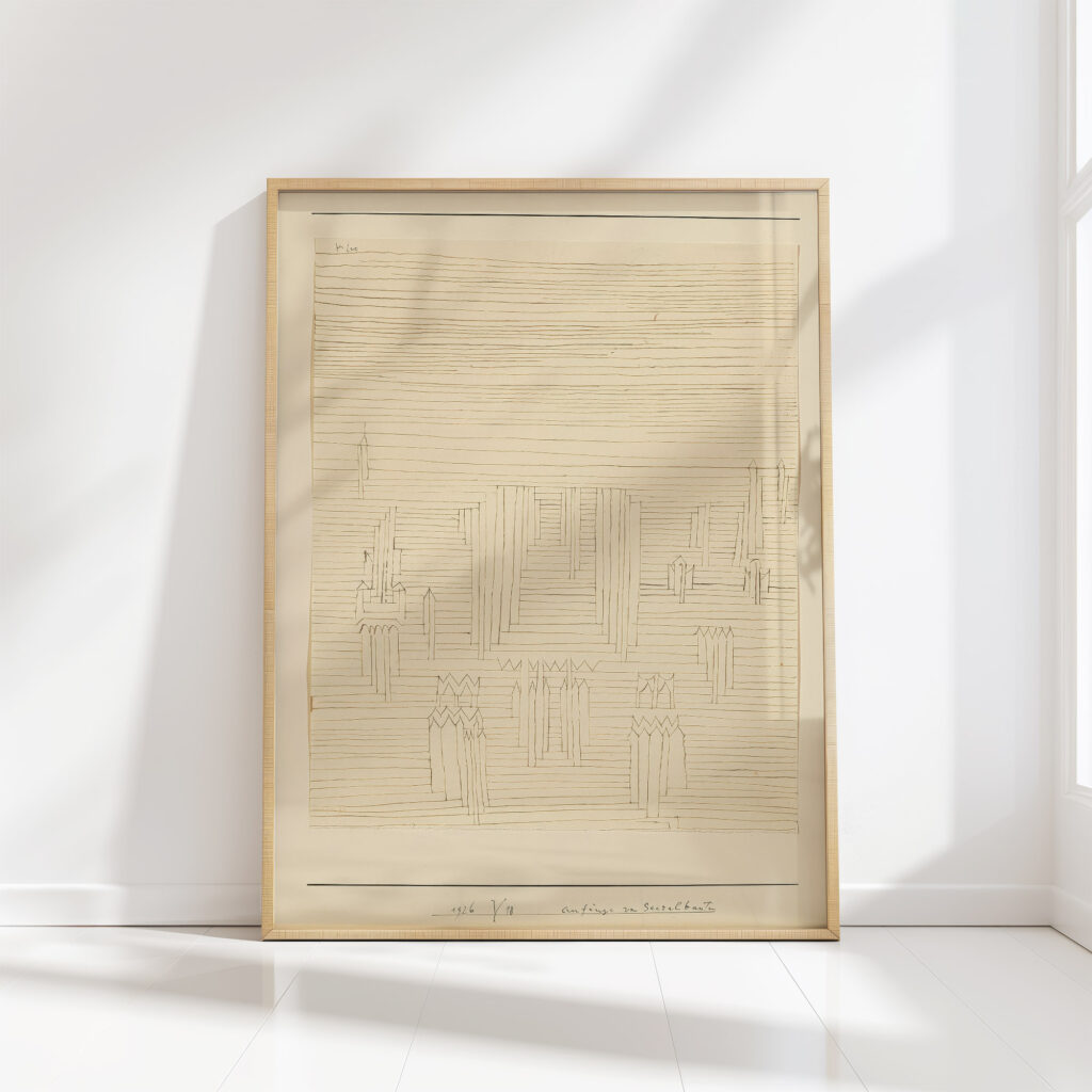 beginnings of sacred buildings 1926 paul klee high quality print