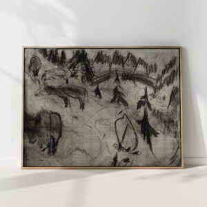 bergweide 1925 albert muller high quality print