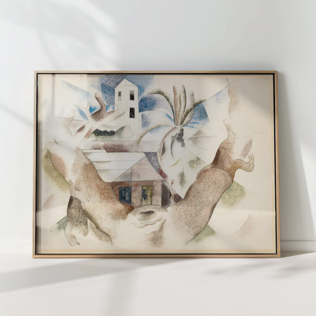 bermuda no 1 tree and house 1917 charles demuth high quality print