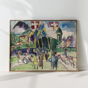 bike race radrennen 1927 ernst ludwig kirchner high quality print