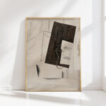black and white collage 1913 georges braque high quality print
