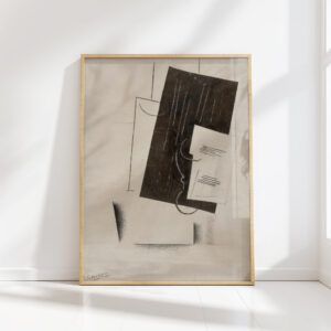 black and white collage 1913 georges braque high quality print