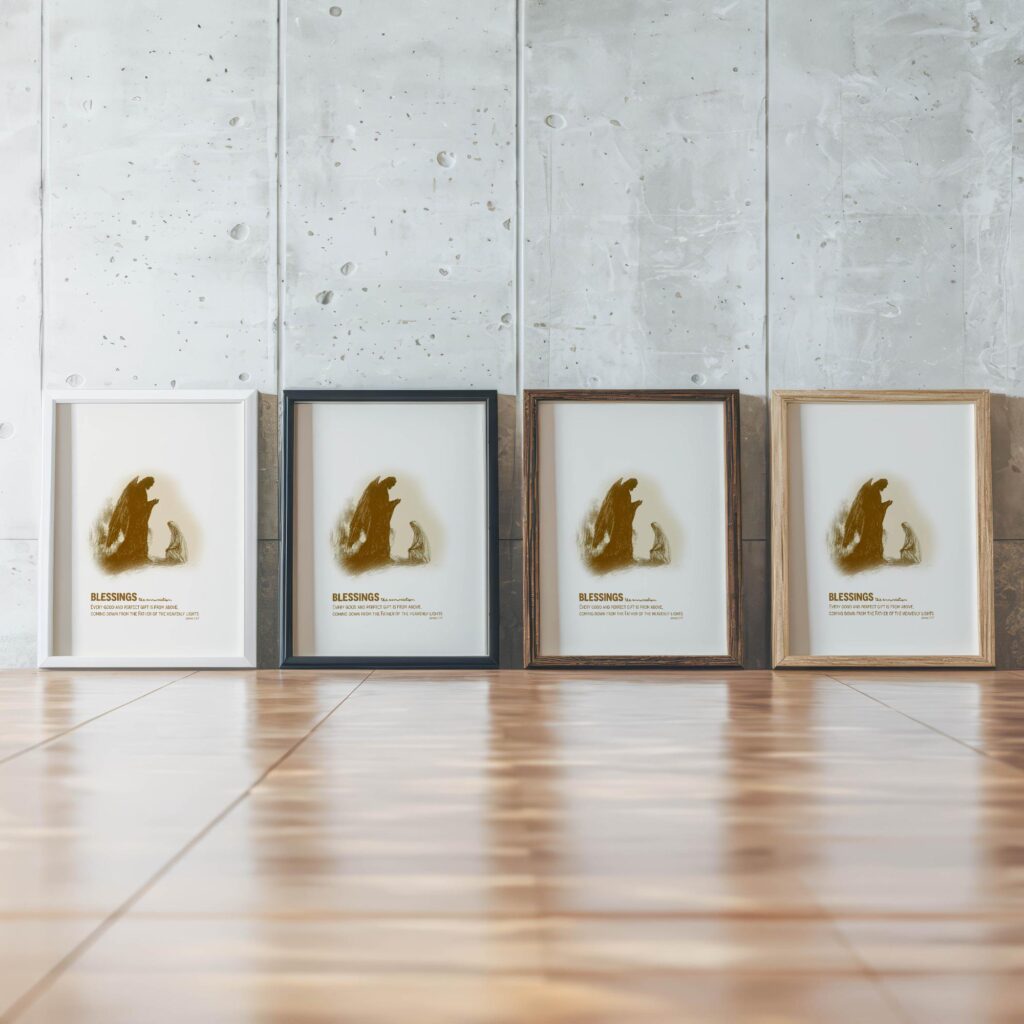 blessings framed posters mockup