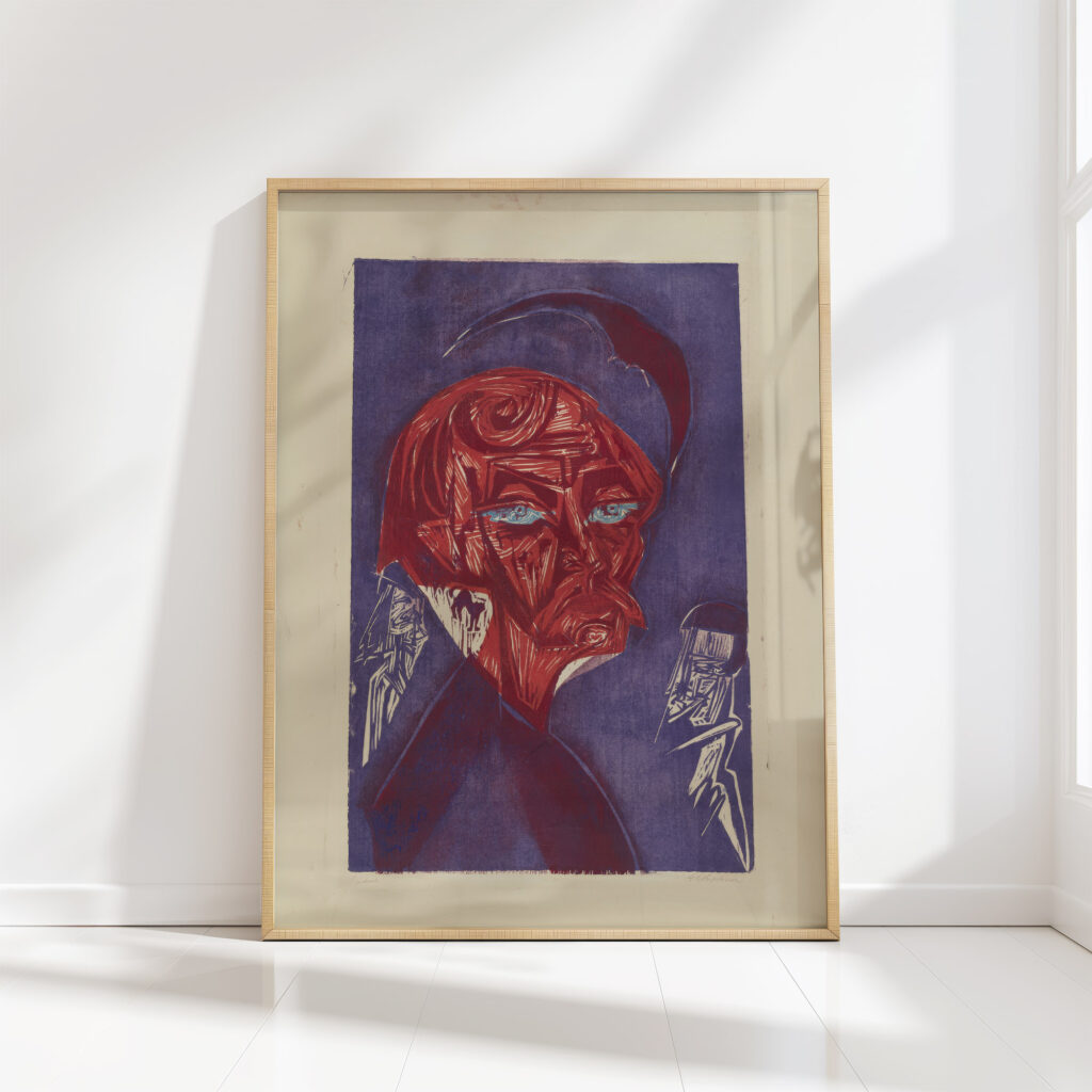 blond painter portrait of karl stirner 1919 ernst ludwig kirchner high quality print