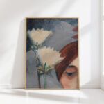 blossoms and female head 1921 dorothea maetzel johannsen high quality print