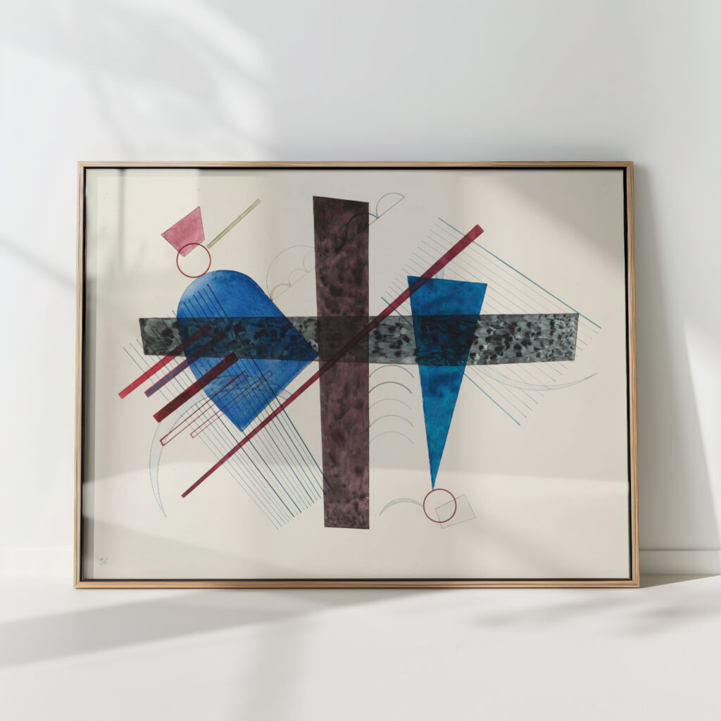 blue in round and pointed 1933 wassily kandinsky high quality print