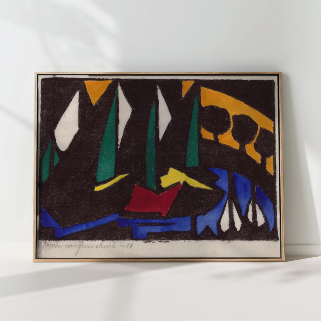 boat and trees 1914 jacoba van heemskerck high quality print
