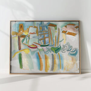 boats and barges at martigues raoul dufy high quality print