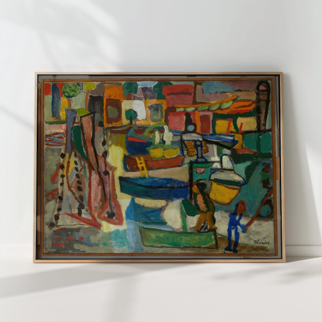 boats at collioure 1944 sasza blonder high quality print