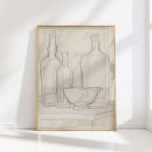 bottles and bowl 1911 juan gris high quality print