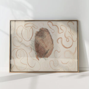 bowl surrounded by curling lines 1892 julie de graag high quality print