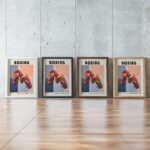 boxing gloves mid century print colorful sports art 2