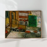 cafe terrace with posters 1927 saeki yuzo high quality print