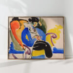 calligraphic 2 woman on chair 1914 1918 henry lyman sayen high quality print