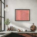 calligraphic scrolls and script on salmon background 1948 Winold Reiss 6 mockup