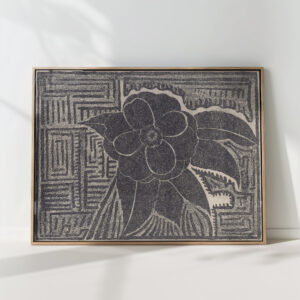 camellia black around a labyrinth like pattern 1920 samuel jessurun de mesquita high quality print